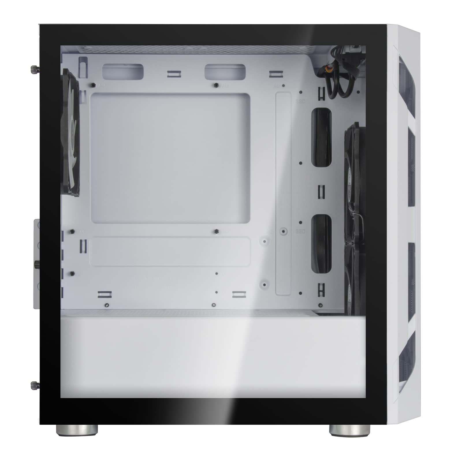 SilverStone Technology FARA H1M PRO White Micro-ATX Tower PC Case with Tempered Glass Side Panel & 3 ARGB Fans - Compact Gaming Case for High-Airflow Builds, Perfect for Esports & Streaming Setups (SST-FAH1MW-PRO)