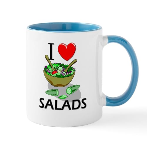 White/Blue Inside - I Love Salads Mug