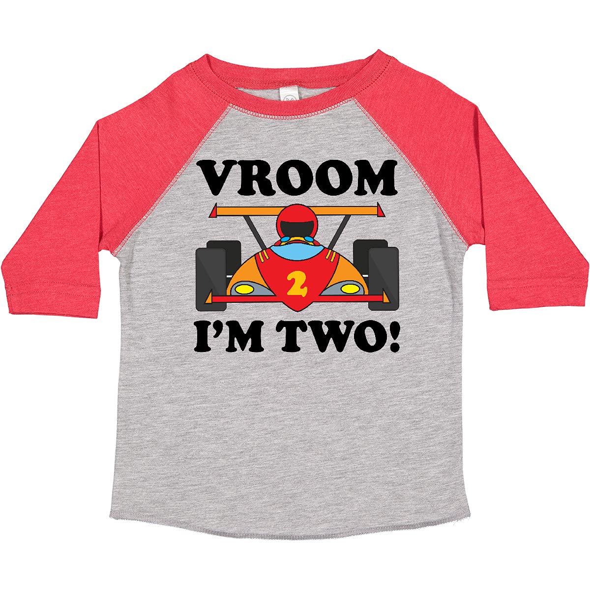 Inktastic 2nd Birthday Racing Car Toddler T-Shirt - Cute Toddler Boy Outfit for Birthday Party & Car Themed Celebrations