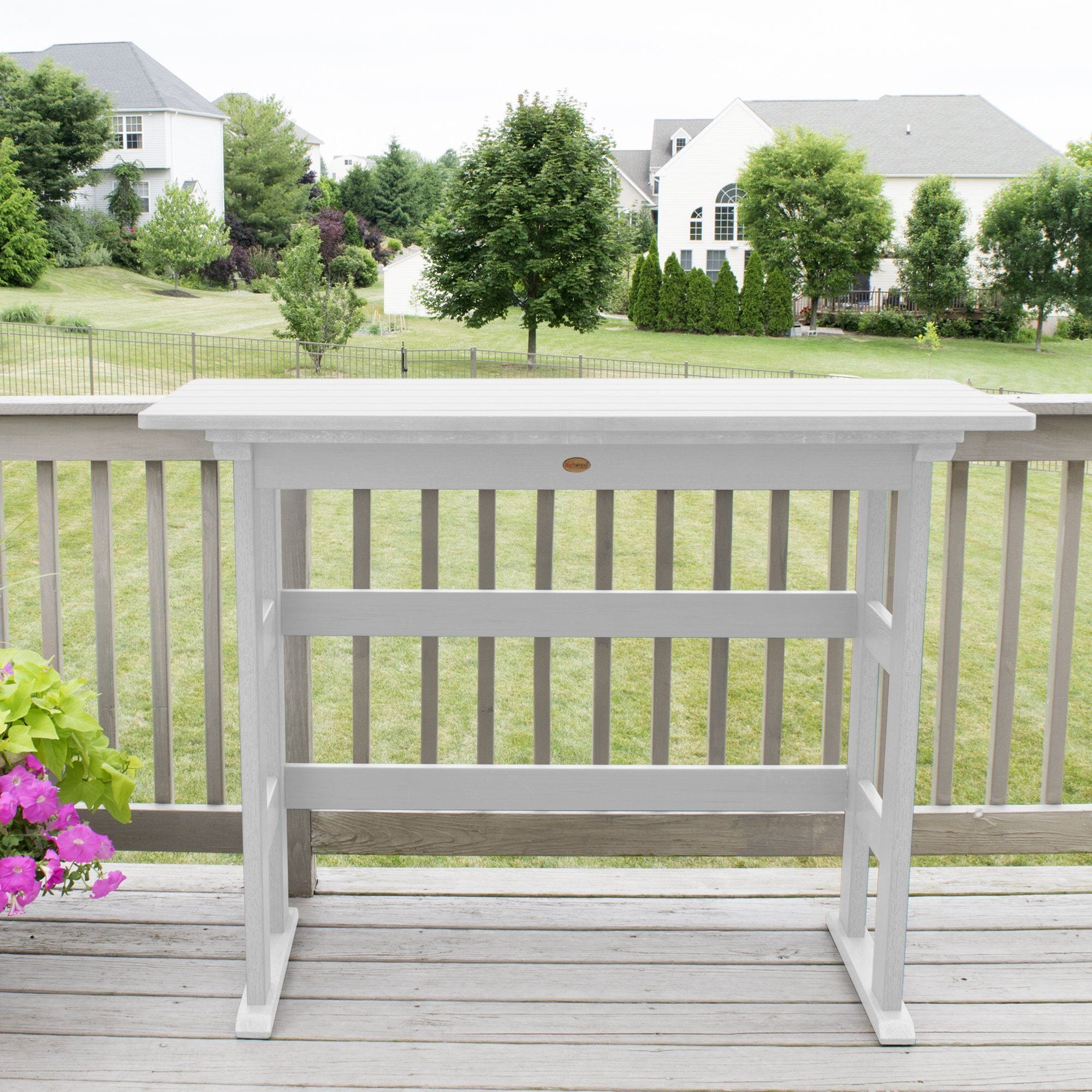 Refurbished Lehigh Bar Height Balcony Table - Outdoor Bistro Set for Patio, Deck & Small Spaces - Perfect for Coffee, Dining & Relaxing