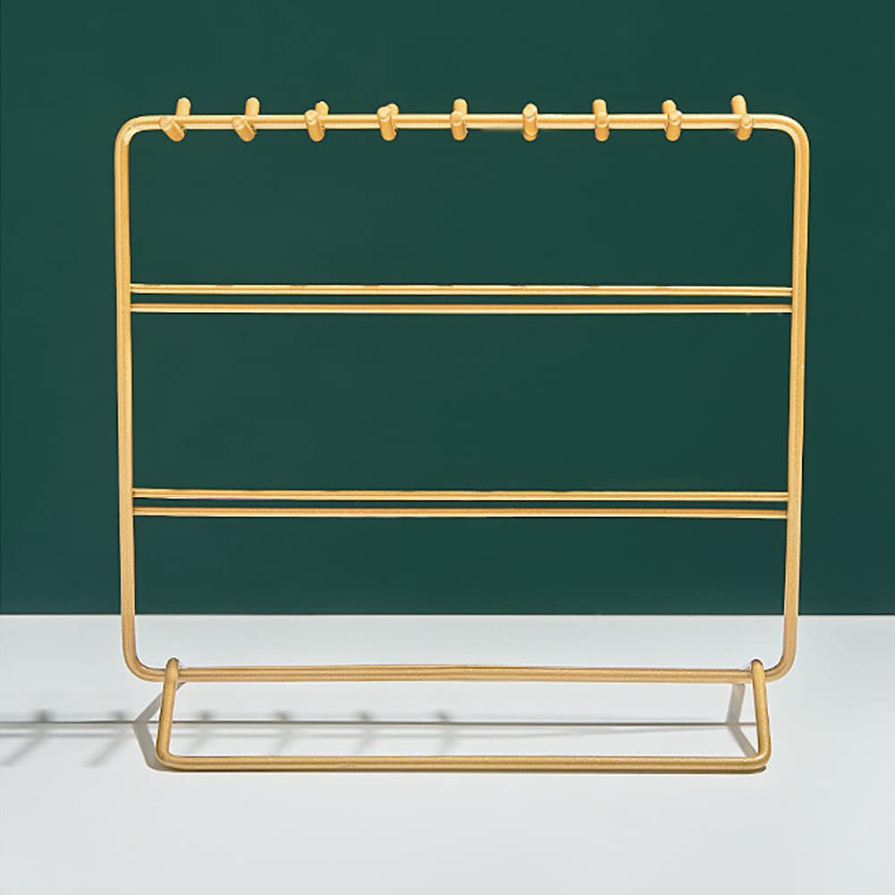 Premium Jewelry Organizer & Holder for Earrings, Necklaces, Bracelets - Gold Jewelry Storage Box with Mirror | Perfect for Travel, Home Vanity & Gift Giving