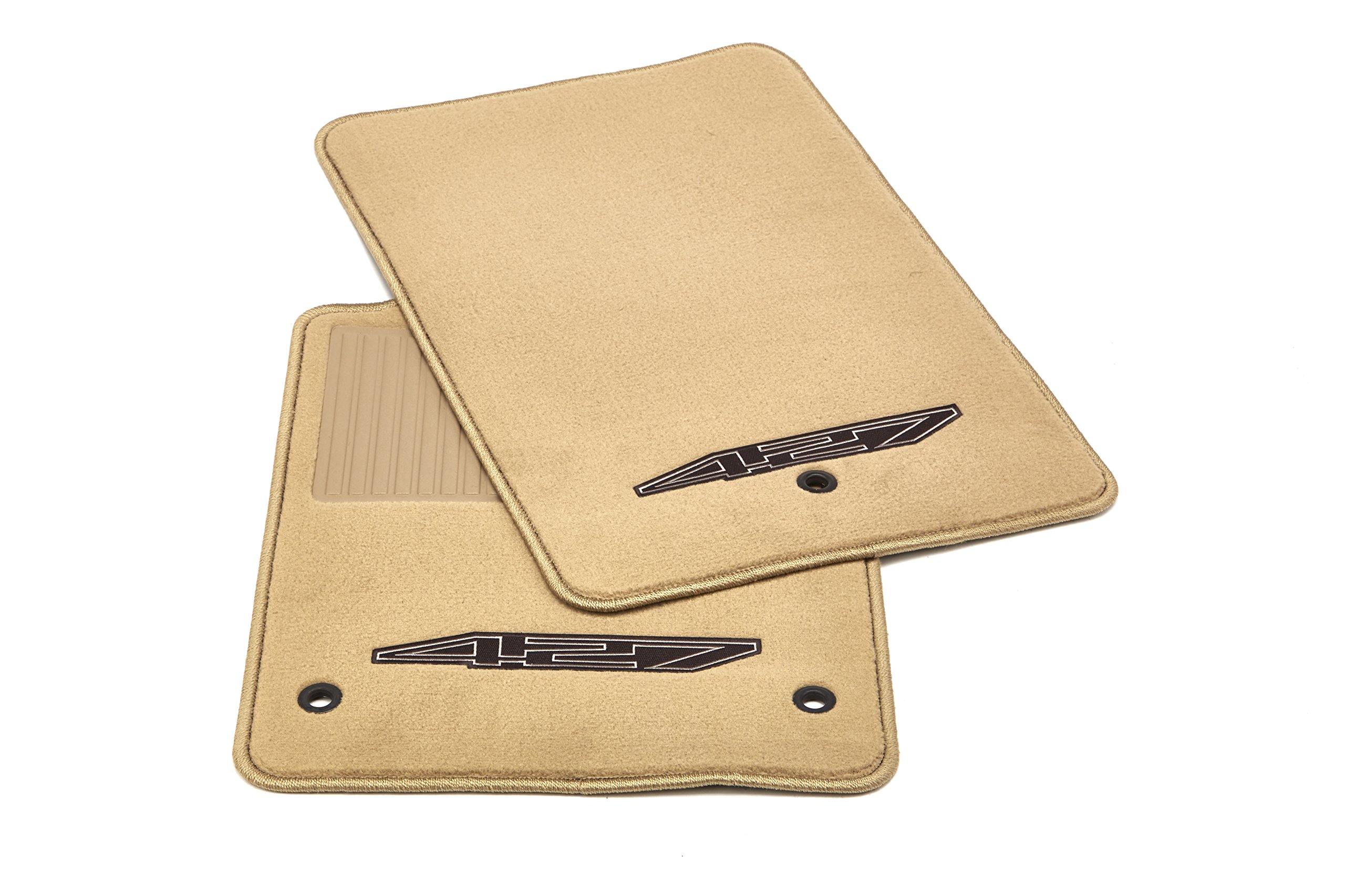 Premium GM Carpeted Floor Mats - Cashmere Color with 427 Logo & Serge Edge | All-Weather Protection for Chevrolet, GMC, Buick & Cadillac | Perfect for Daily Commute & Road Trips