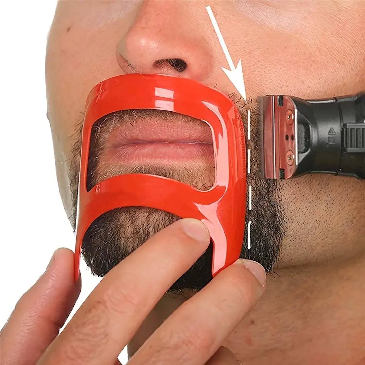 Goatee Guide Template - Professional Beard Outline Tool for Men | Perfect for Trimming, Shaping & Styling Facial Hair at Home