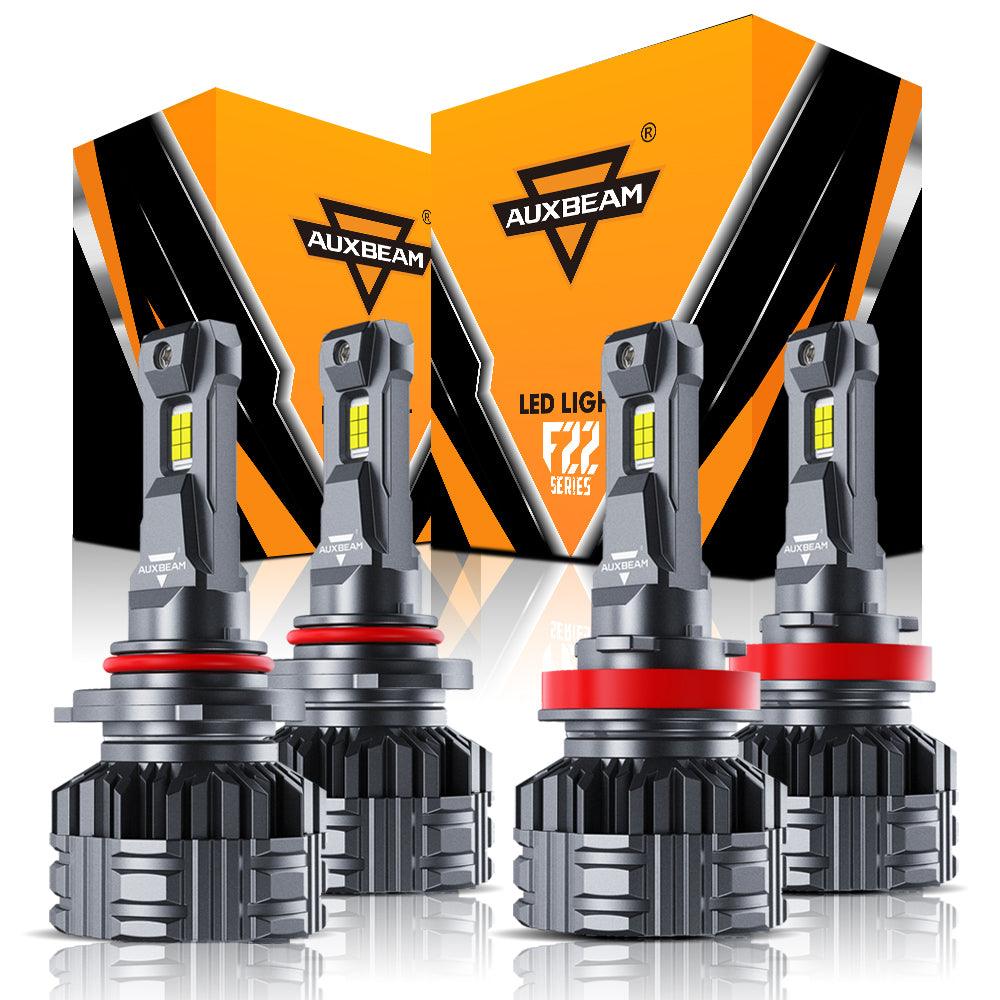 9005 H11 LED Headlight Bulbs 110W 24000LM High Brightness 6500K Cool White - F22 Series (4 Bulbs) | Perfect for Night Driving, Fog Lights & Car Upgrades