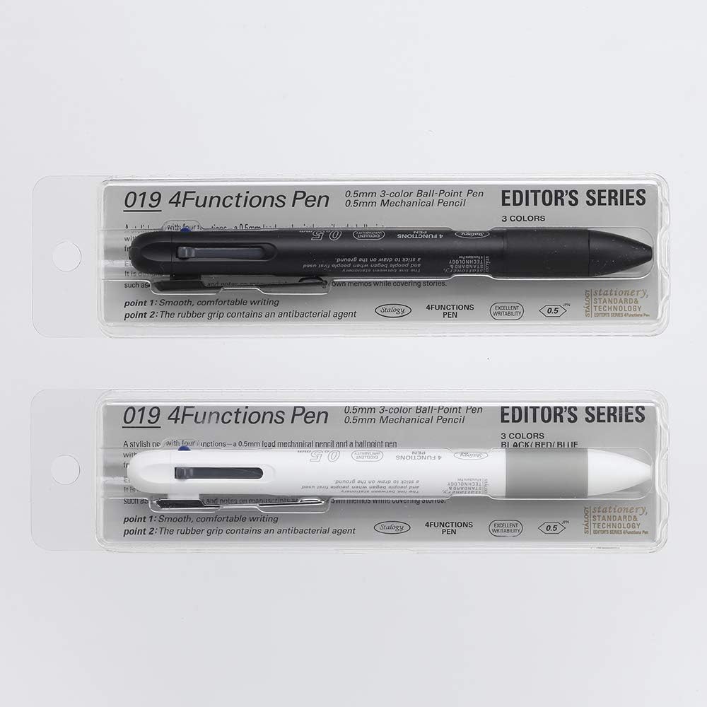 STALOGY 019 Editor’s Series 4-in-1 Multi-Function Pen - Black Ink, Red Ink, Pencil & Stylus - Perfect for Journaling, Note Taking & Digital Devices
