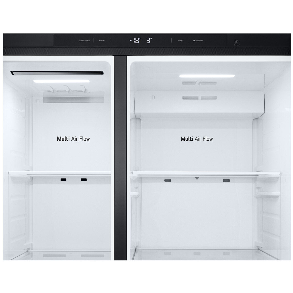 LG 664L Side by Side Refrigerator with Ice Maker - Matte Black (GS-B599MBL) - Energy Efficient Large Capacity Fridge for Modern Kitchen & Open Floor Plan Homes