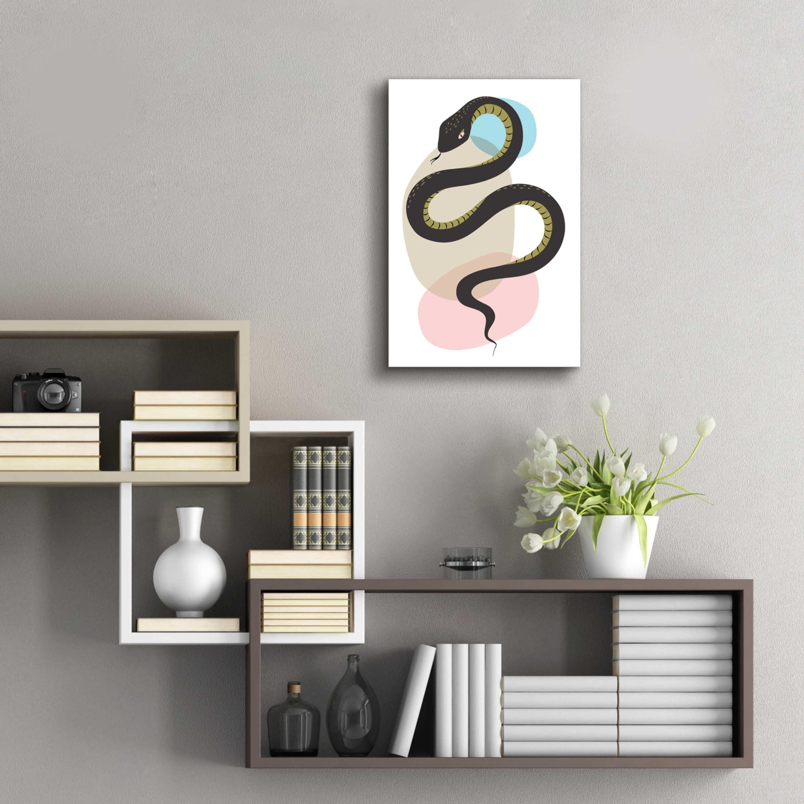 Epic 'Snake' Art Print by Ayse - 16x24 Inch Acrylic Glass Wall Decor - Modern Home & Office Wall Art for Living Room, Bedroom, or Gift