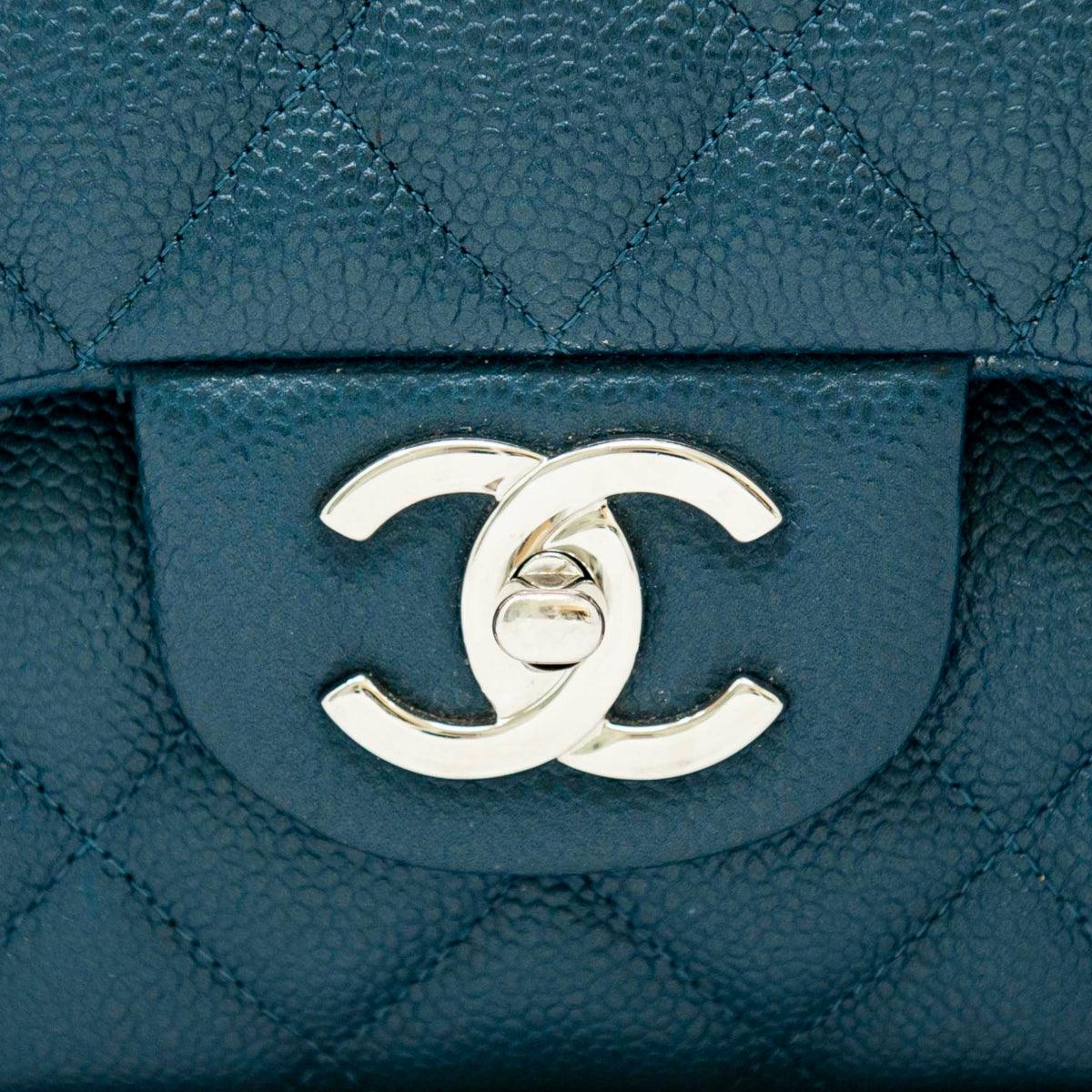 Chanel Blue Maxi Classic Flap Bag - Luxury Quilted Leather Shoulder Bag for Women | Perfect for Evening Parties, Weddings & Special Occasions