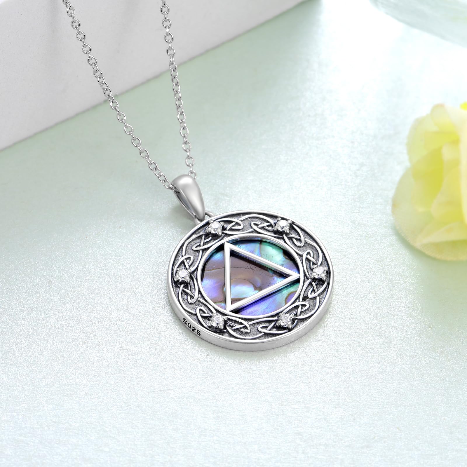 925 Sterling Silver Sobriety Jewelry for Women - Alcoholics Anonymous & Narcotics Anonymous Gifts - Perfect for Recovery Milestones & AA/NA Anniversary Celebrations