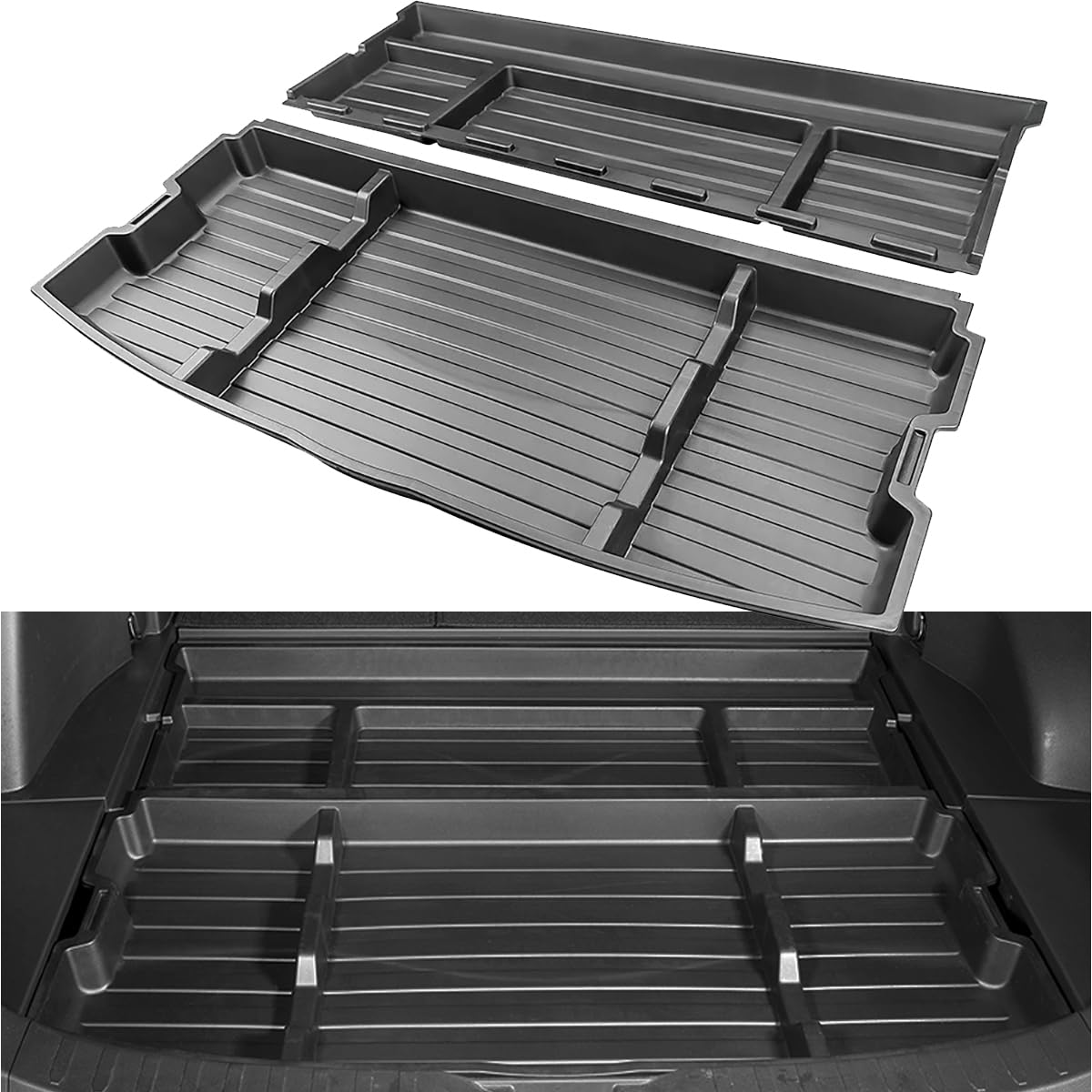 2019-2025 Toyota RAV4 Trunk Organizer - Hidden Underfloor Storage Box for RAV4 LE/XLE/XSE/TRD/Hybrid Models | SUV Cargo Management System | Perfect for Road Trips, Grocery Shopping & Outdoor Gear Storage
