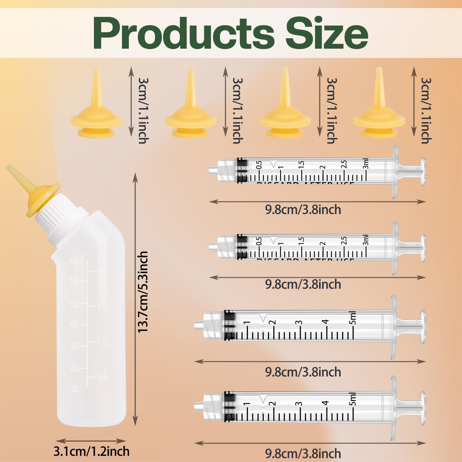 Pet Feeding Nipple with Bottle & Syringe for Puppy Dog Cat - Easy Feeding Solution