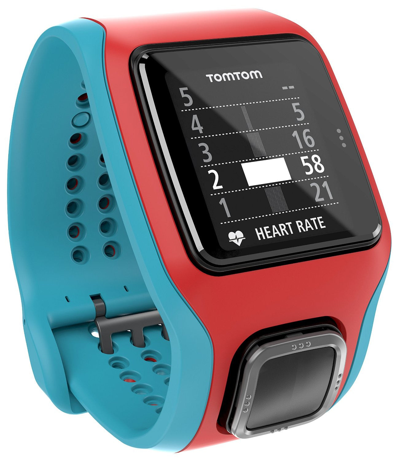 TomTom Runner Cardio GPS Sports Watch - Heart Rate Monitor, Distance Tracking & Waterproof Design for Running, Cycling & Outdoor Fitness Activities
