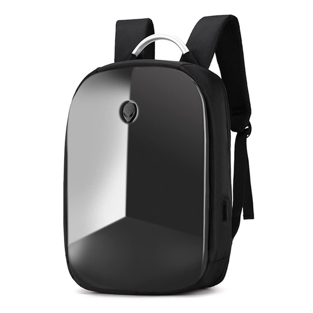 Men's Hard Shell Laptop Backpack with USB Charging Port - Waterproof Business Bag Fits 15.6 Inch Laptop - Durable Travel & Work Backpack for Commuters & Professionals (Black)