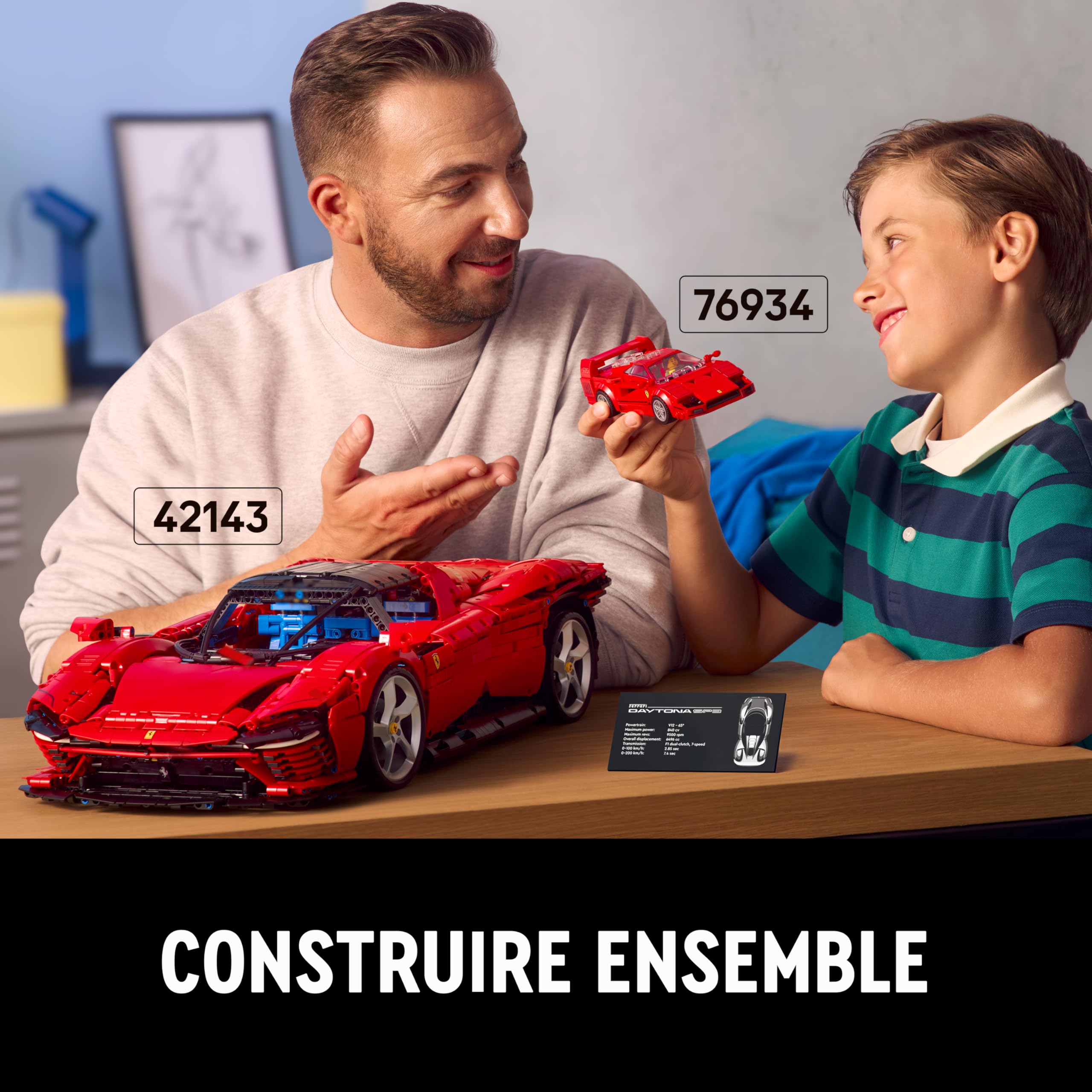 LEGO Speed Champions Ferrari F40 Supercar Building Toy Set with Driver Minifigure - Collector's Construction Kit for Kids, Boys & Girls 76934 - Perfect for Racing Play, Display & Gift Giving