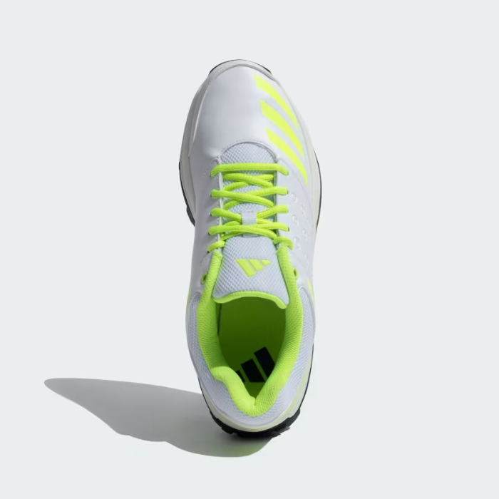 Adidas CriNu 23 M Cricket Shoes for Men - Cloud White/Lucid Lemon/Off White - Lightweight Performance Footwear for Cricket Matches & Training