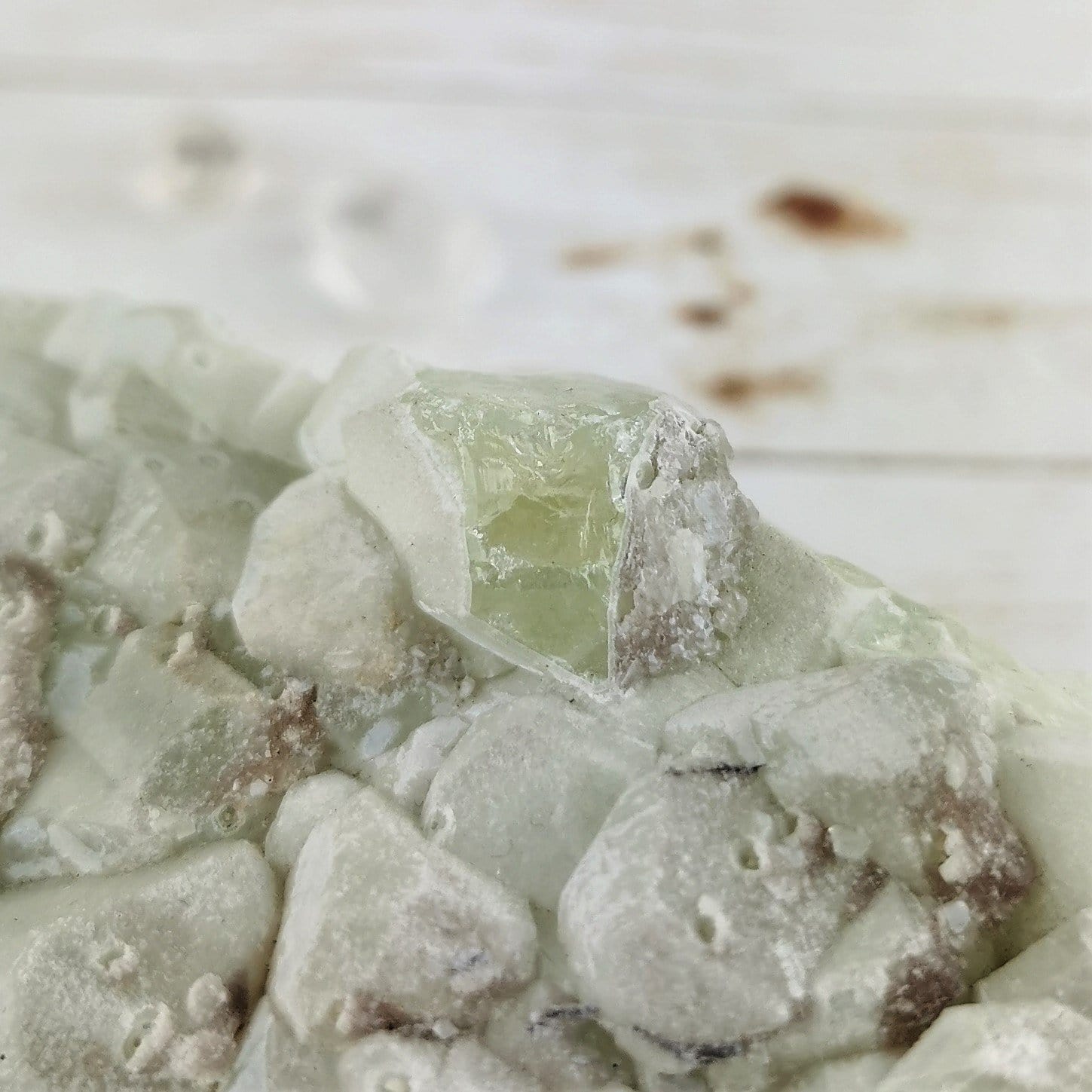 Natural Datolite Crystal Specimen - Rare Mineral Collection for Healing, Meditation & Home Decor | Perfect for Gemstone Enthusiasts & Spiritual Practices