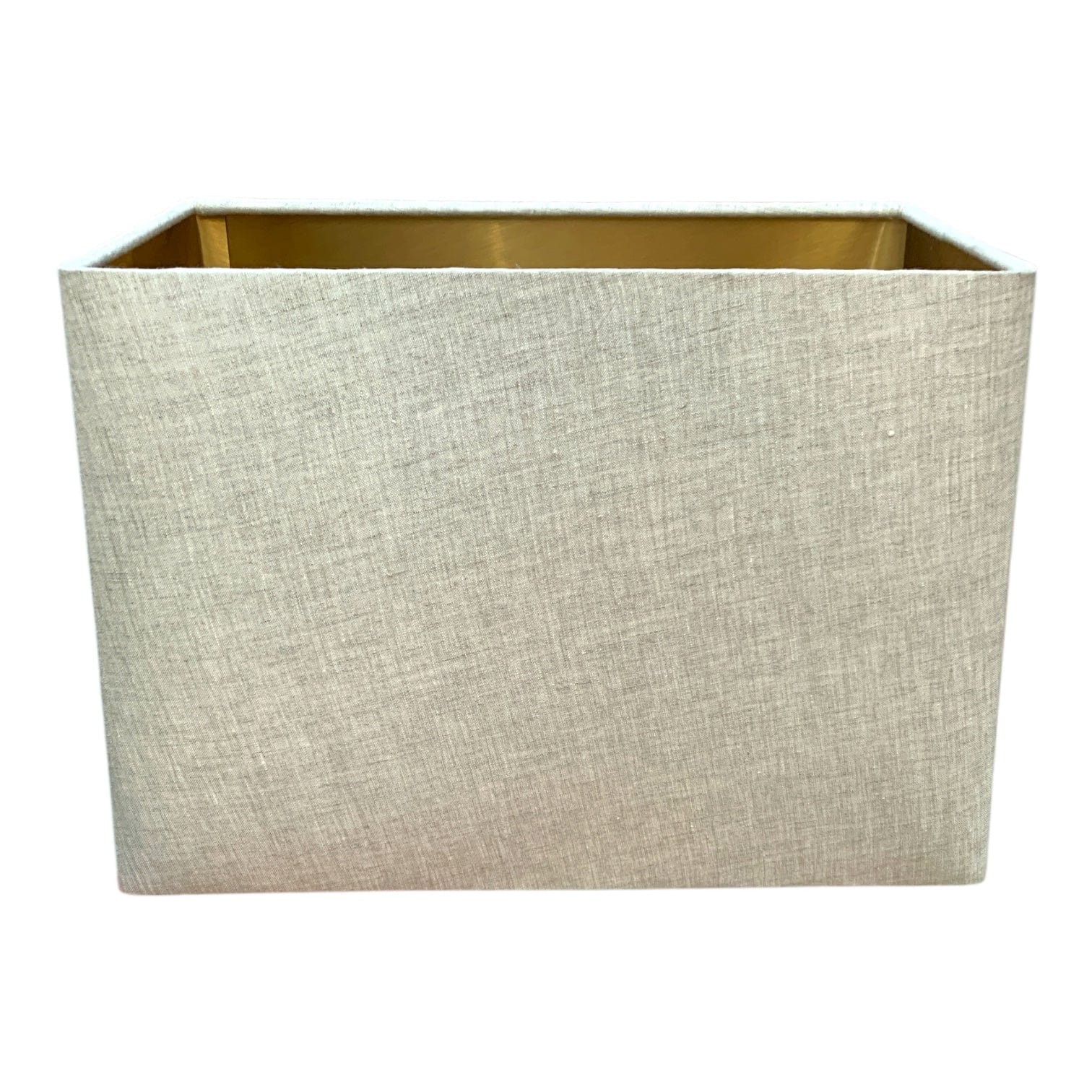 Coco Sand Gold Lined Rectangle Lampshade - Modern Home Decor Lighting for Living Room, Bedroom & Office