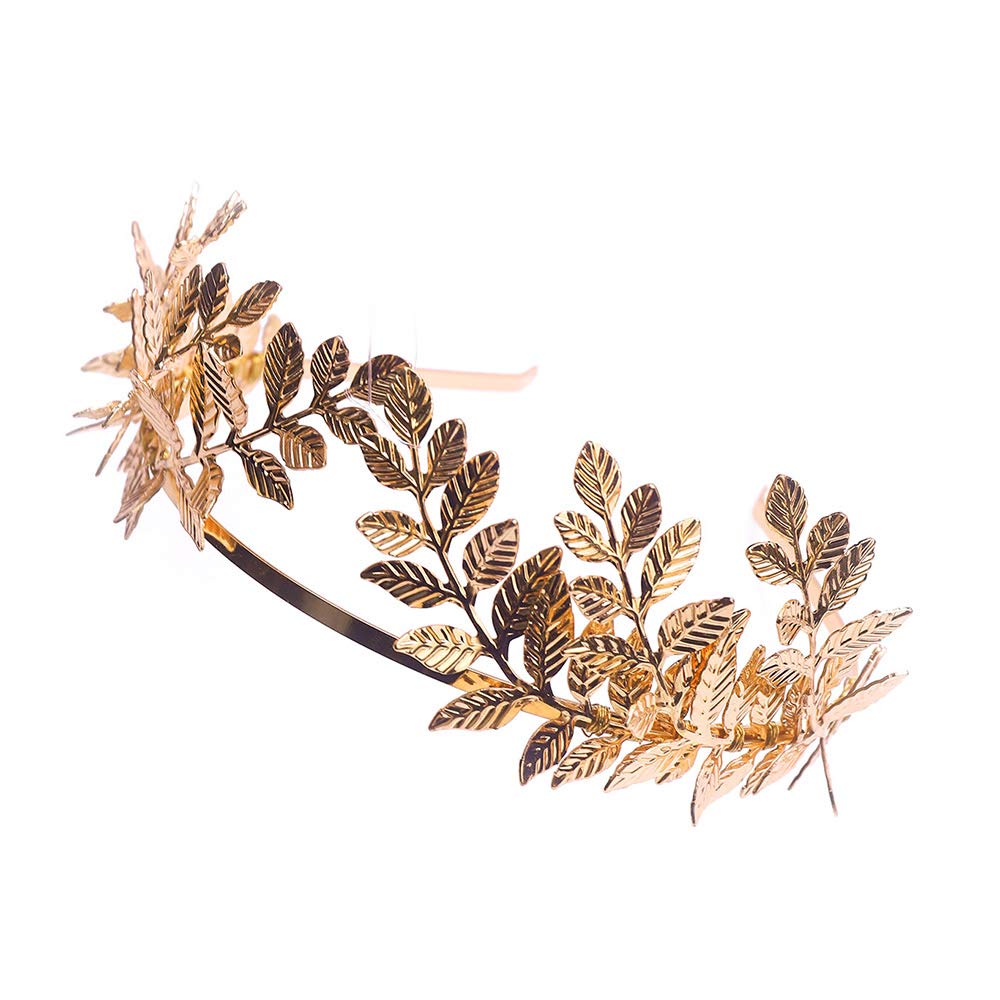 Elegant Gold Leaf Vine Bridal Headband - Leaf Crown Tiara for Weddings, Prom & Festivals | Women's & Girls' Hair Accessories | Perfect for Brides, Bridesmaids & Special Occasions