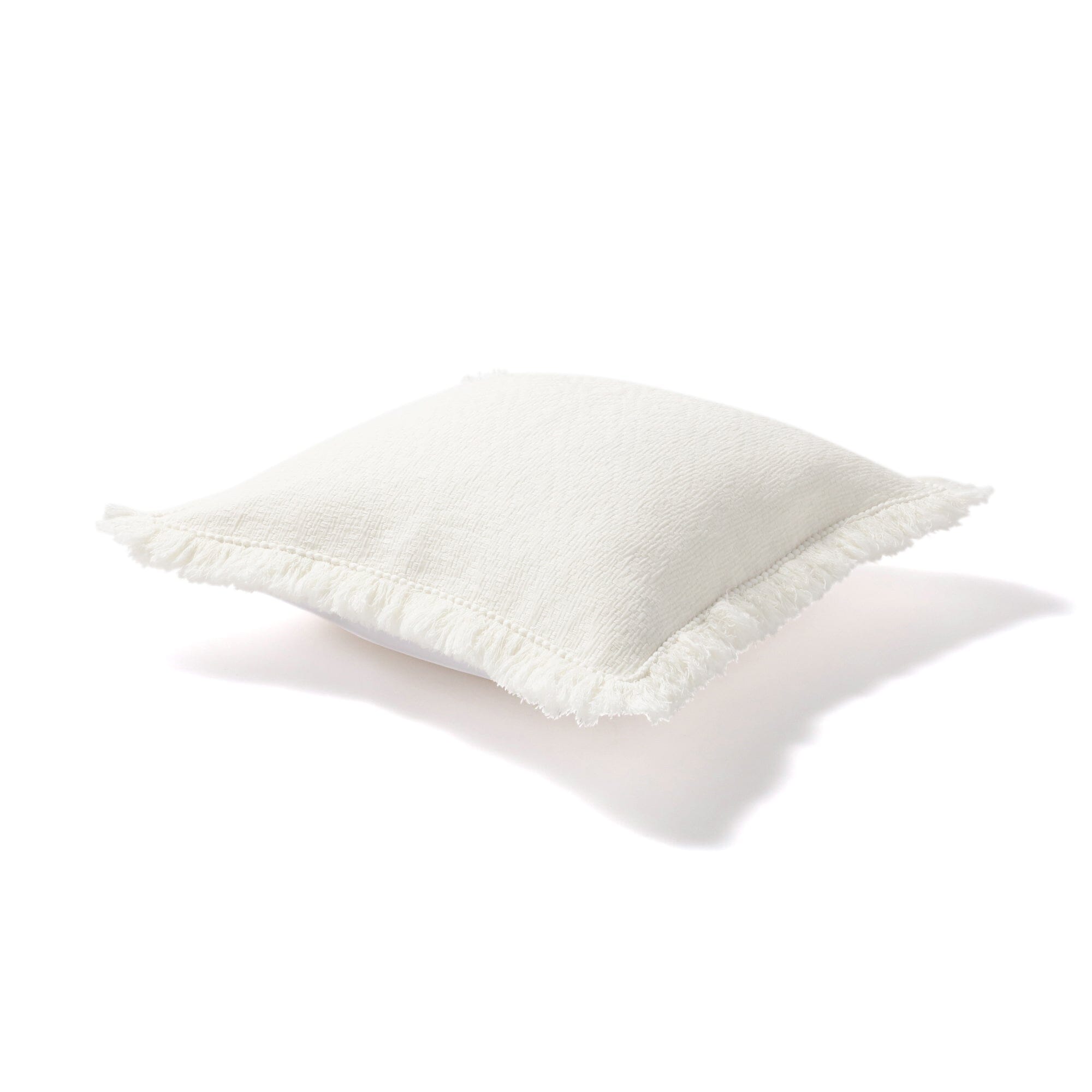 Premium Diamond Fringe Cushion Cover 18x18 Inches - Soft White Decorative Pillow Case for Sofa, Bed, Living Room - Home Decor & Gift Idea
