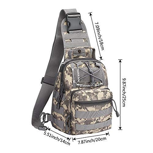 Lightweight Travel Crossbody Backpack for Men & Women - Adjustable Shoulder Chest Bag (7.87