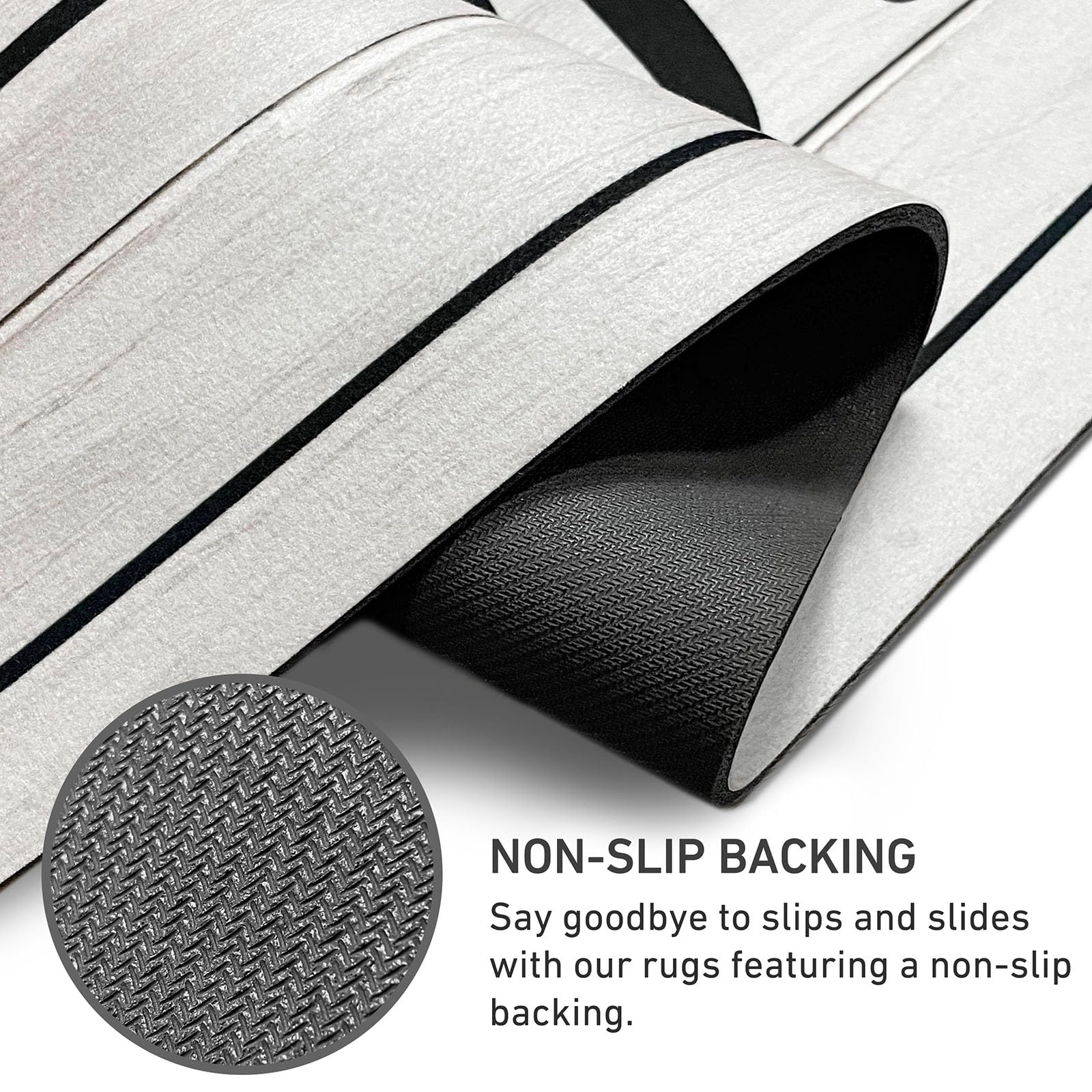 KOZYFLY Non-Slip Washable Laundry Room Rug Runner 20