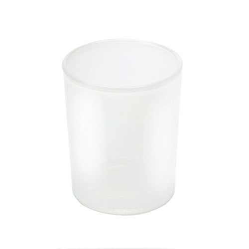 10 Pack Frosted White Glass Votive Candle Holders - DIY Candle Making Kit, Tealight Candle Cups for Wedding, Party, Home Decor & Table Centerpieces