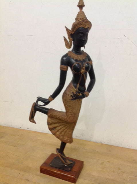 28 Vintage Bronze Thai Dancer Statues - Handcrafted Asian Home Decor for Living Room, Office & Meditation Space