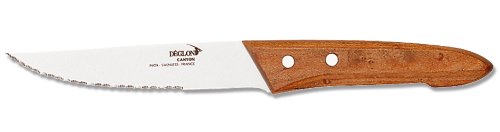 Deglon Premium Canyon Steak Knife Set with Ergonomic Maple Wood Handle - Perfect for Steak Dinners, BBQ Parties & Gourmet Cooking