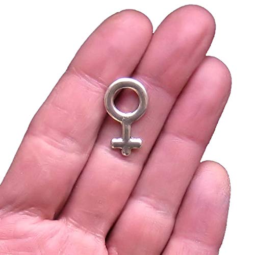 50PCS Antique Silver Tone Female Symbol Charms for Jewelry Making, DIY Crafts, Necklaces & Bracelets - Bulk Wholesale SC002 - Perfect for Gifts, Party Favors & Craft Projects