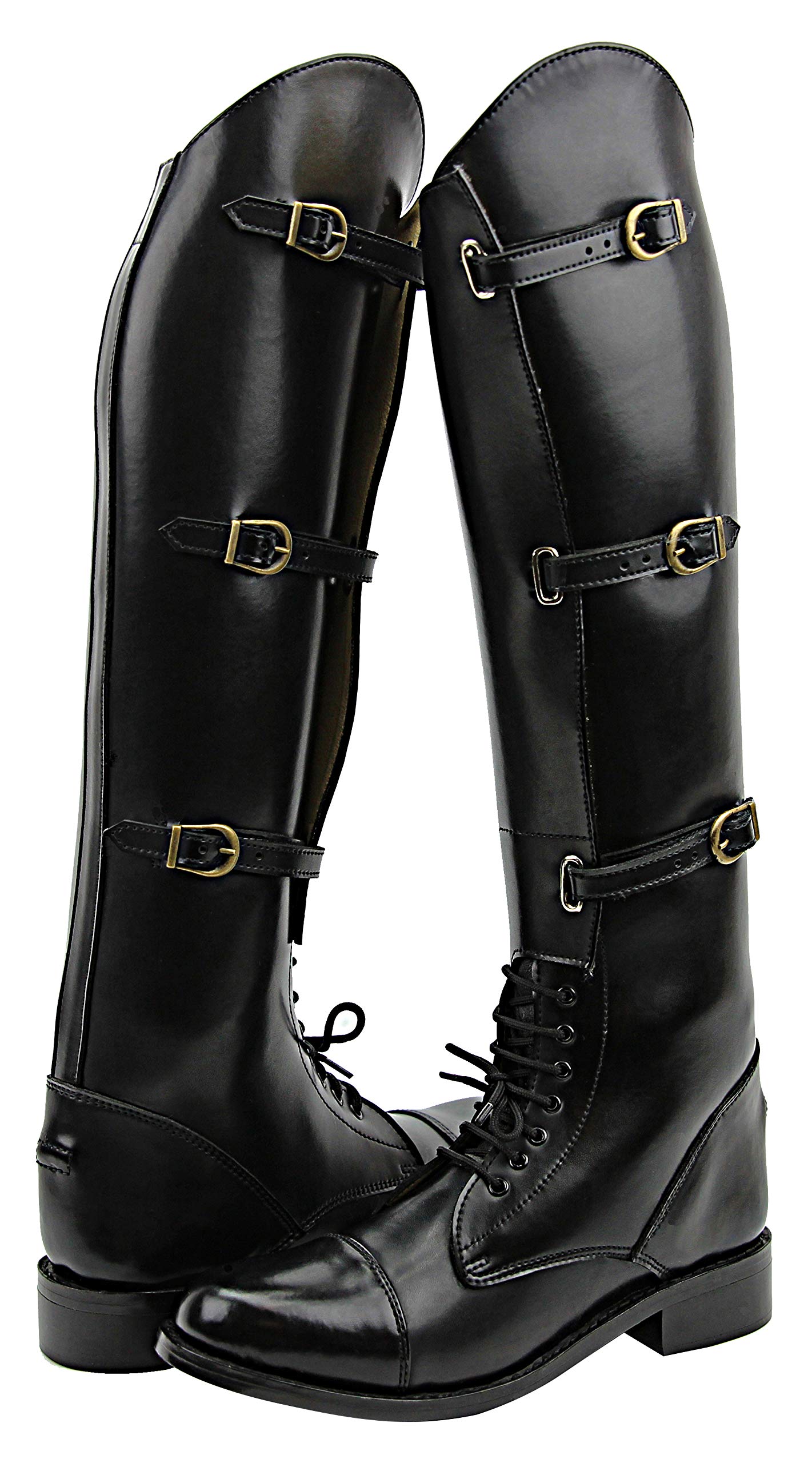 Stylish Women's Motorcycle Riding Leather Knee High Boots - MB-1 Black | Fashionable & Comfortable for Bikers, Outdoor Adventures & Casual Wear