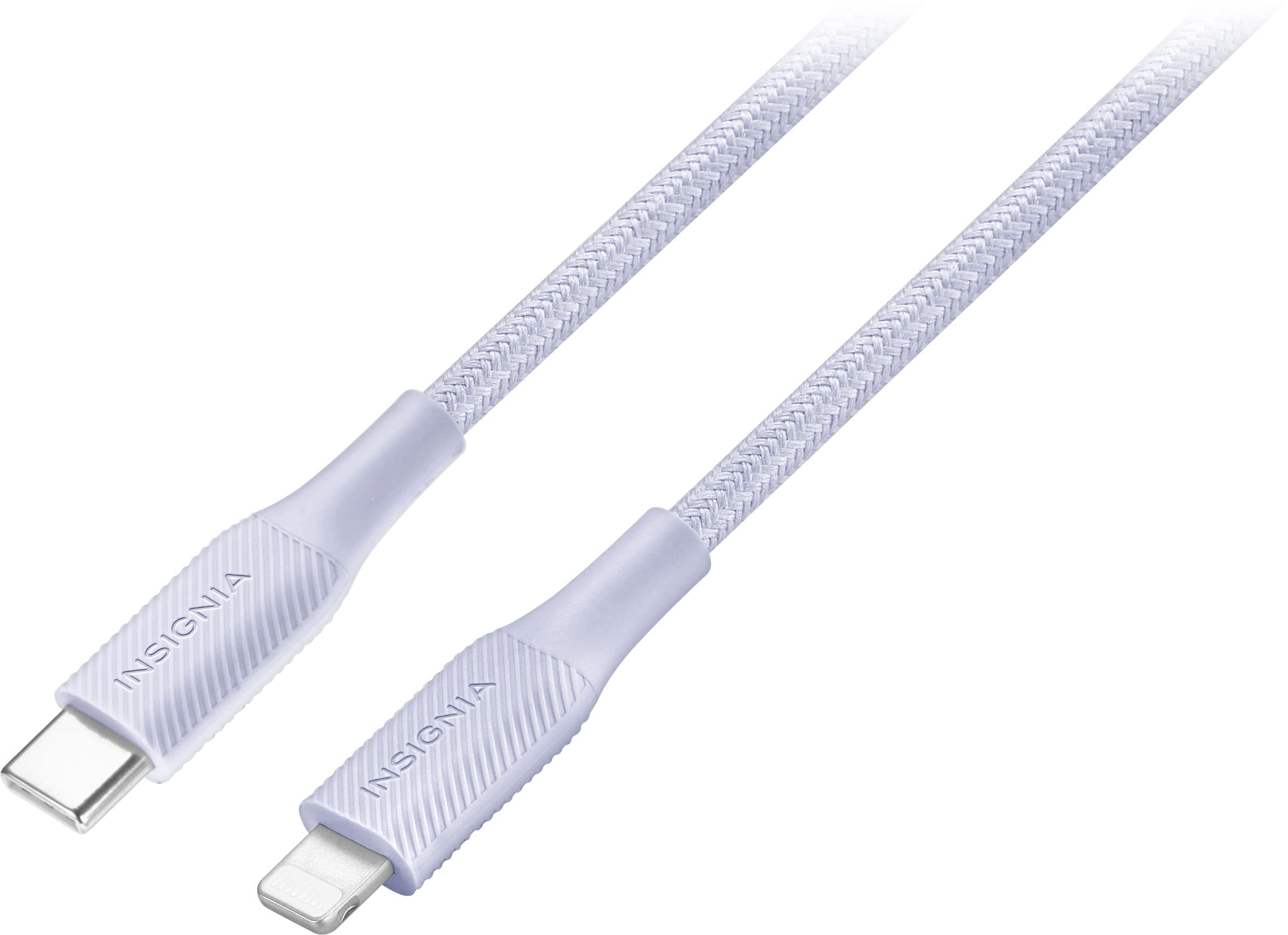 Insignia 5-Foot Lightning to USB-C Charge and Sync Cable - Purple | Fast Charging for iPhone, iPad, MacBook | Home, Office, Travel Use