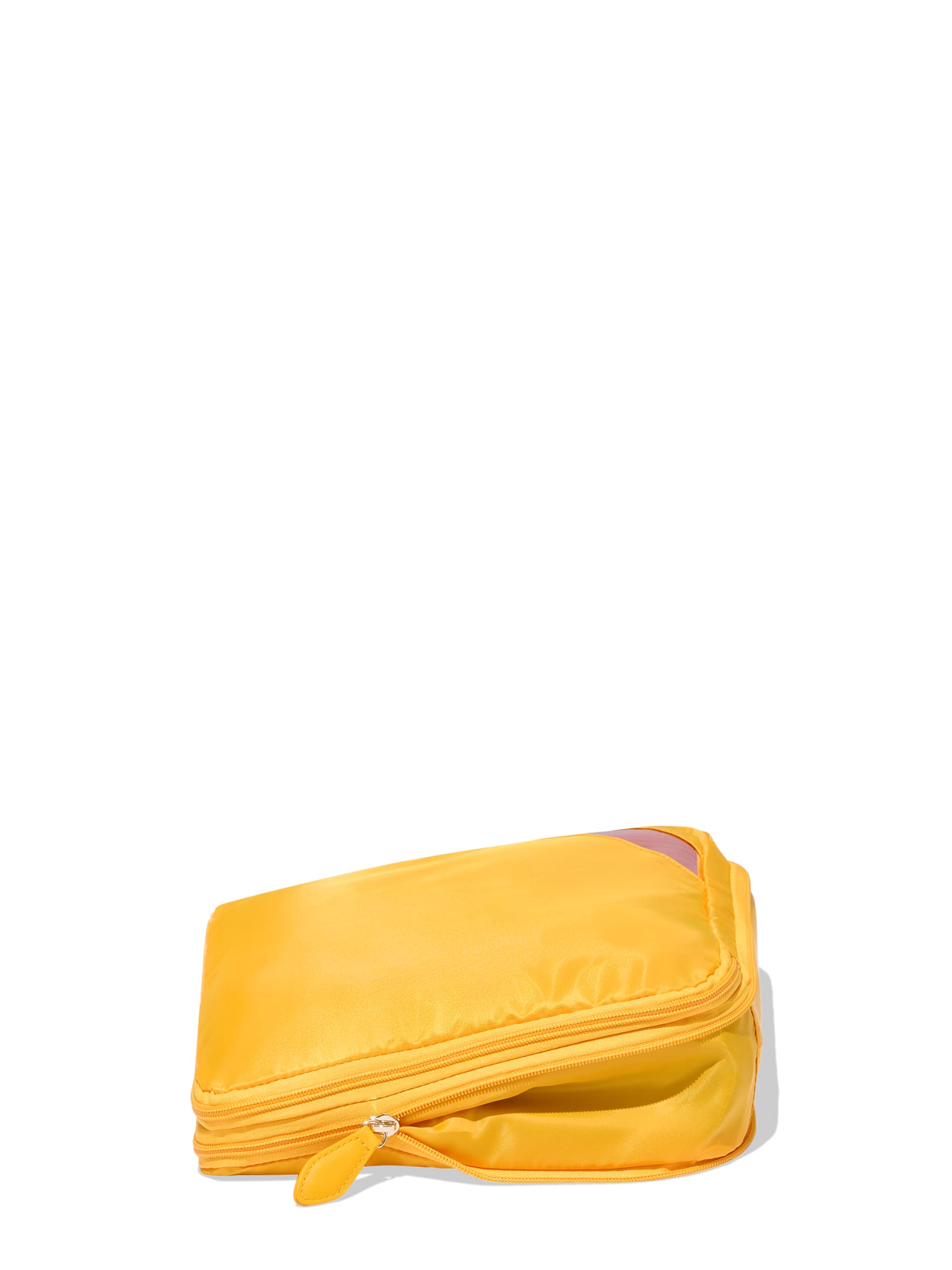 Paravel Expandable Compression Packing Cubes for Travel - 2 Pack Luggage Organizers (Canyon Yellow) | Perfect for Suitcases, Backpacks & Closet Storage | Space-Saving Travel Accessories