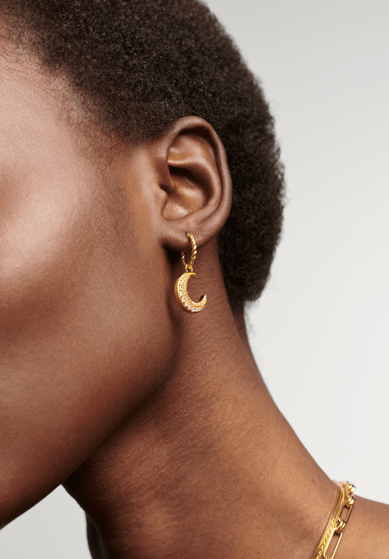 Harris Reed Moonlight Charm Hoop Earrings - Sterling Silver Dangle Earrings for Women | Elegant Gift for Birthday, Anniversary & Special Occasions | Perfect for Parties, Date Nights & Formal Events