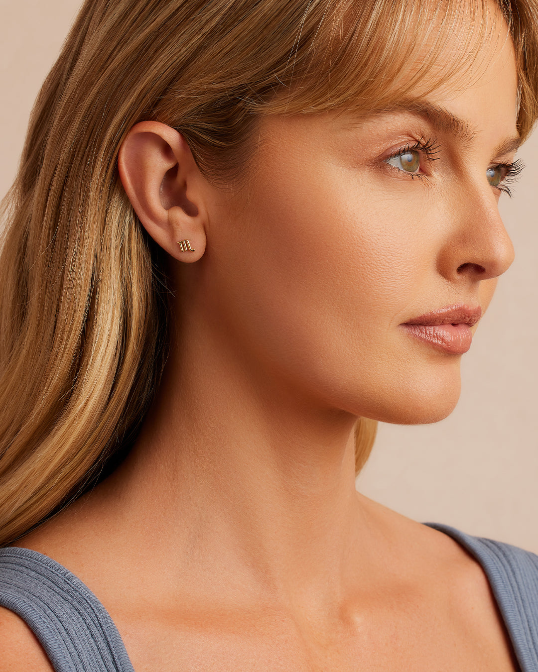 Zodiac Single Stud Earrings - Gold Plated Zodiac Sign Jewelry for Women - Perfect for Daily Wear, Gifts & Special Occasions