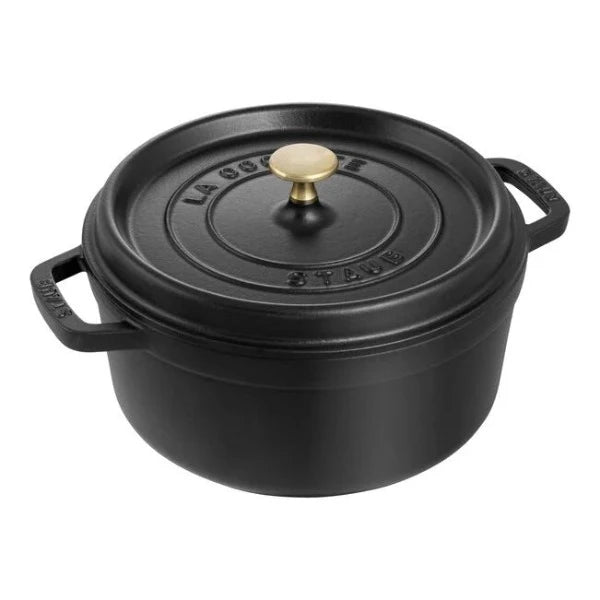 Staub 4 Quart Enameled Cast Iron Cocotte Dutch Oven with Self-Basting Lid - Perfect for Braising, Stewing, Baking & Slow Cooking at Home