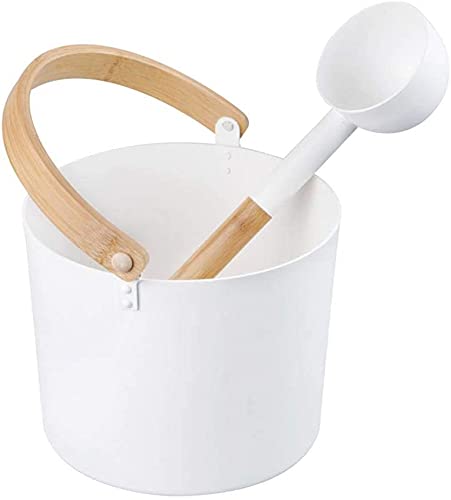 Premium 7L Sauna Bucket Set with Ladle - Luxury Steam Bath Accessories for Relaxation & Detox - Perfect for Home Spa, Sauna Therapy & Wellness Retreats