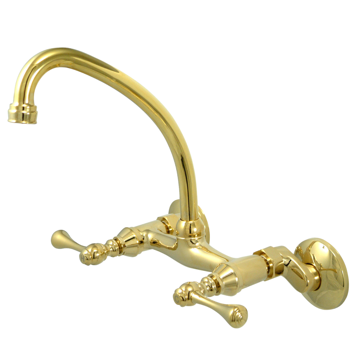 Stainless Steel Lever Handle Wall Mount Kitchen Faucet with Adjustable Centers - Perfect for Modern Farmhouse, RV, and Tiny Home Sinks