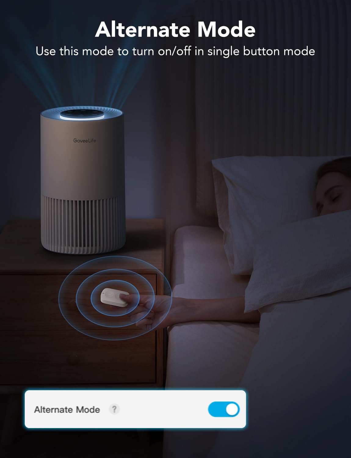 GoveeLife Smart Mini Double Button Switch - Wireless Remote Control for Multiple Devices, Battery Powered, Compatible with Most GoveeLife Smart Products | Perfect for Home Automation, Smart Lighting Control, and IoT Device Management