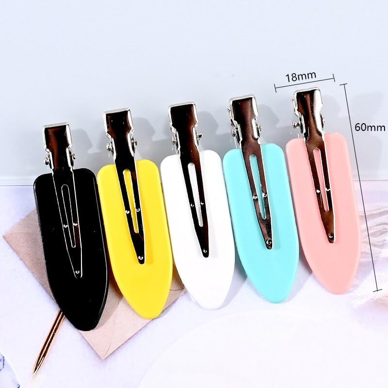 4pcs No Bend Hair Clips - Crease-Free Barrettes for Women & Girls, Perfect for Curly Hair Styling & Makeup Accessories (Great for Daily Use, Parties & Salon Styling)