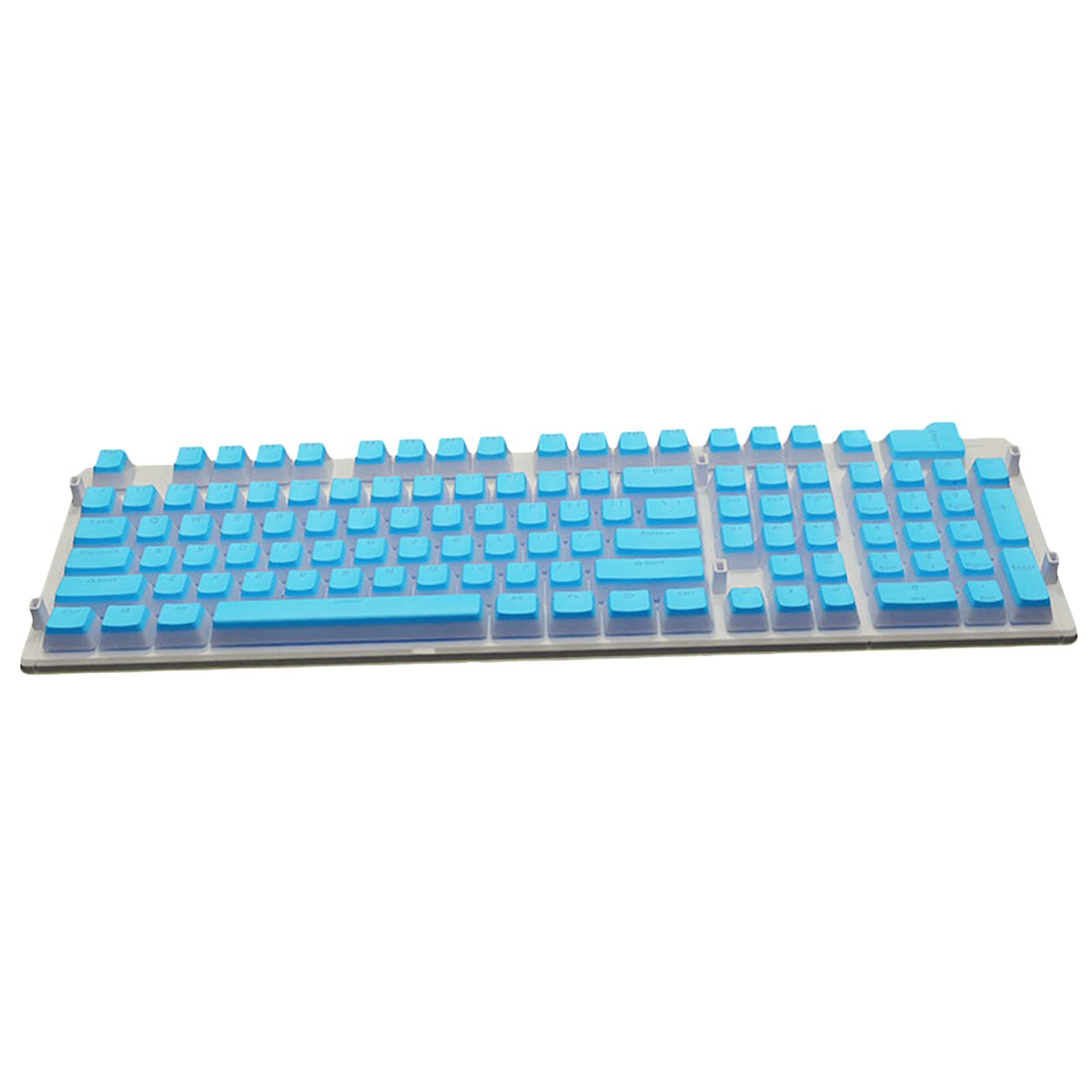 PBT Pudding Keycaps for Mechanical Keyboard - 108 Keys Full Set, Sky Blue - Perfect for Gaming, Typing & RGB Backlit Customization