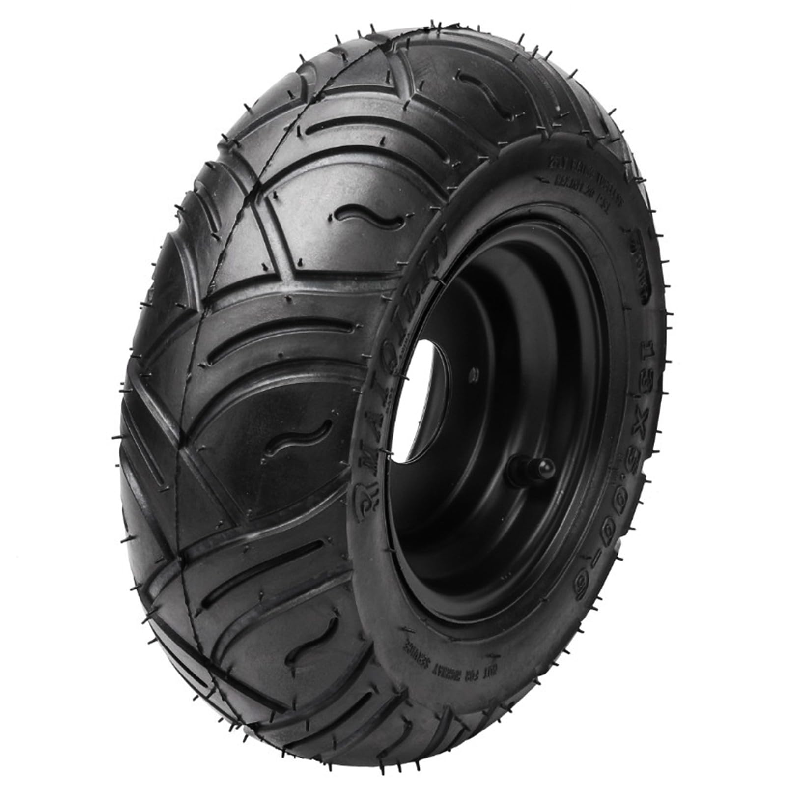 13x5.00-6 Wheels Tires with Rim Set for Go Kart, Quad, Trike, Golf Carts & 4 Wheelers - Heavy Duty Replacement Parts for Off-Road Adventures & Lawn Maintenance
