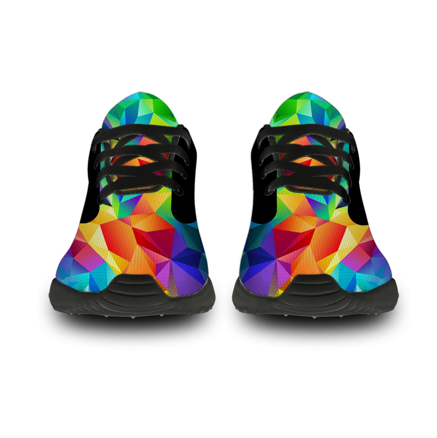 **Unisex Pride Running Shoes - Rainbow Ribbon LGBT Sneakers for Men & Women | Comfortable Walking & Tennis Shoes | Size 10 Men/11.5 Women Black | Perfect for Pride Parades, Workouts & Casual Wear**