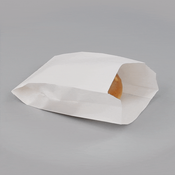 White Paper French Fry & Snack Bags 4.25x1.5x6.25 Inches - 100 Count Bulk Pack for Restaurants, Food Trucks & Party Catering