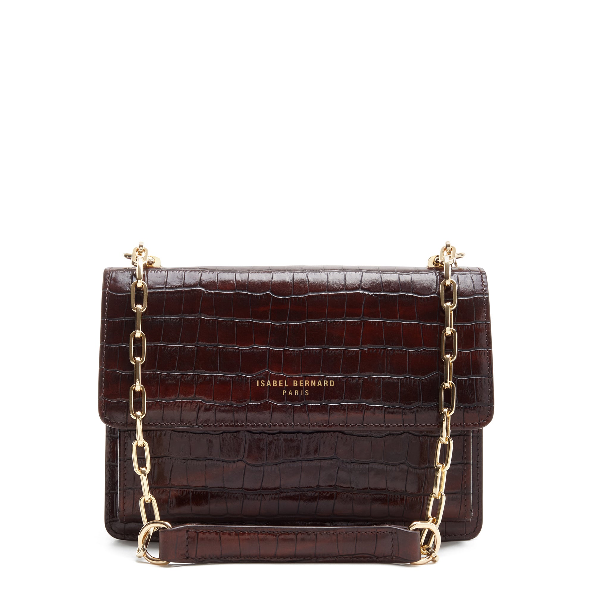 Valerie Crocodile Embossed Brown Leather Shoulder Bag for Women - Stylish & Durable Handbag for Work, Travel & Everyday Use