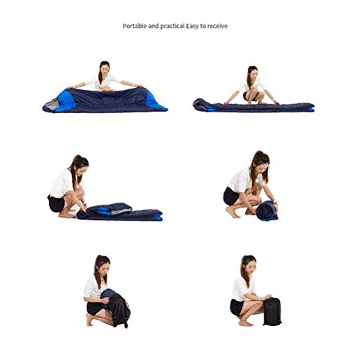 Ultra-Warm Synthetic Fiber Sleeping Bag for Adults - Lightweight & Portable for Camping, Hiking, Backpacking in Cool Weather (220x75cm) with Compression Sack - Perfect for Outdoor Adventures & Emergency Preparedness