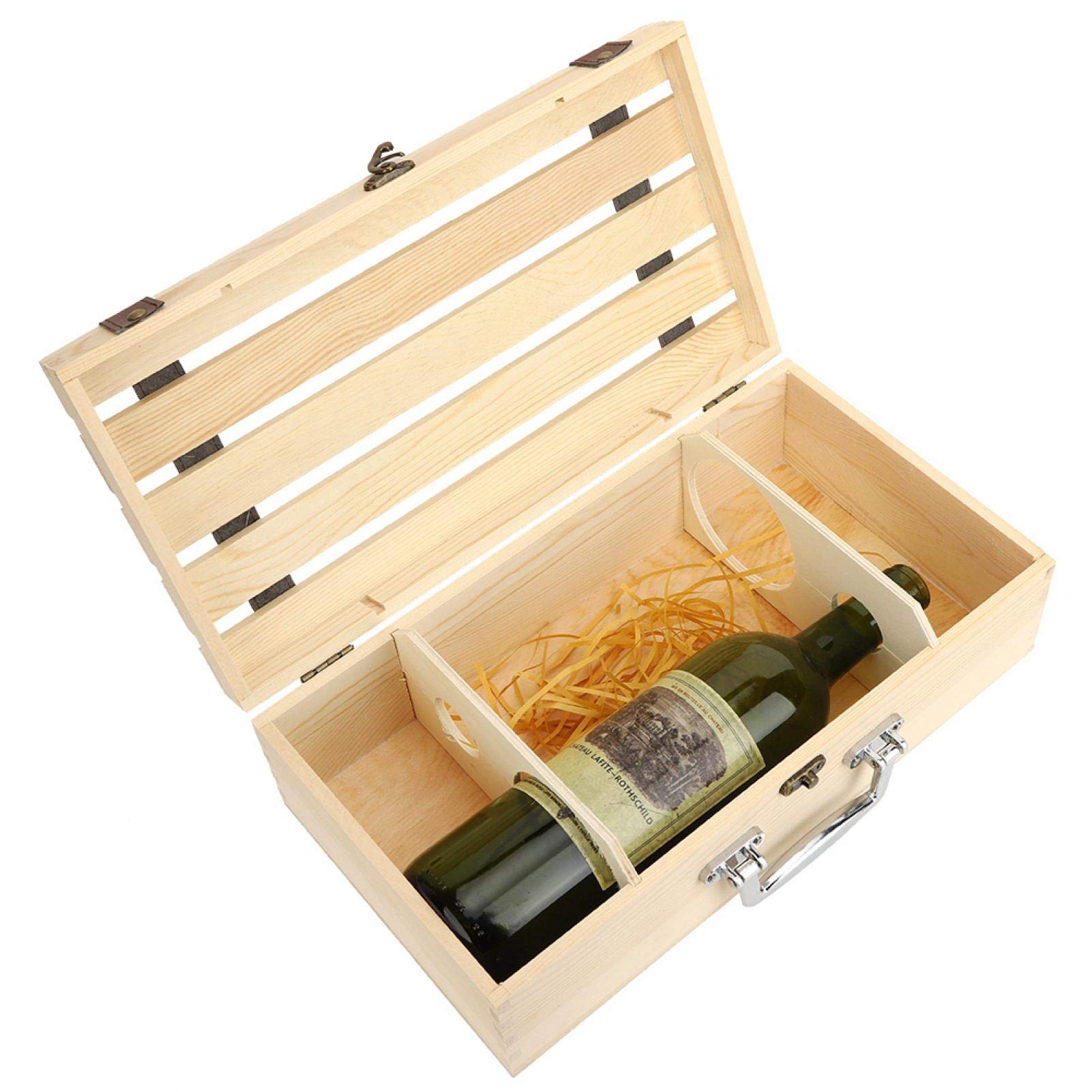 Eco-Friendly Wooden Wine Gift Box - Classic Hollow-Out Design for Wine Bottles | Perfect for Kitchen Storage, Housewarming Gifts & Wine Enthusiasts