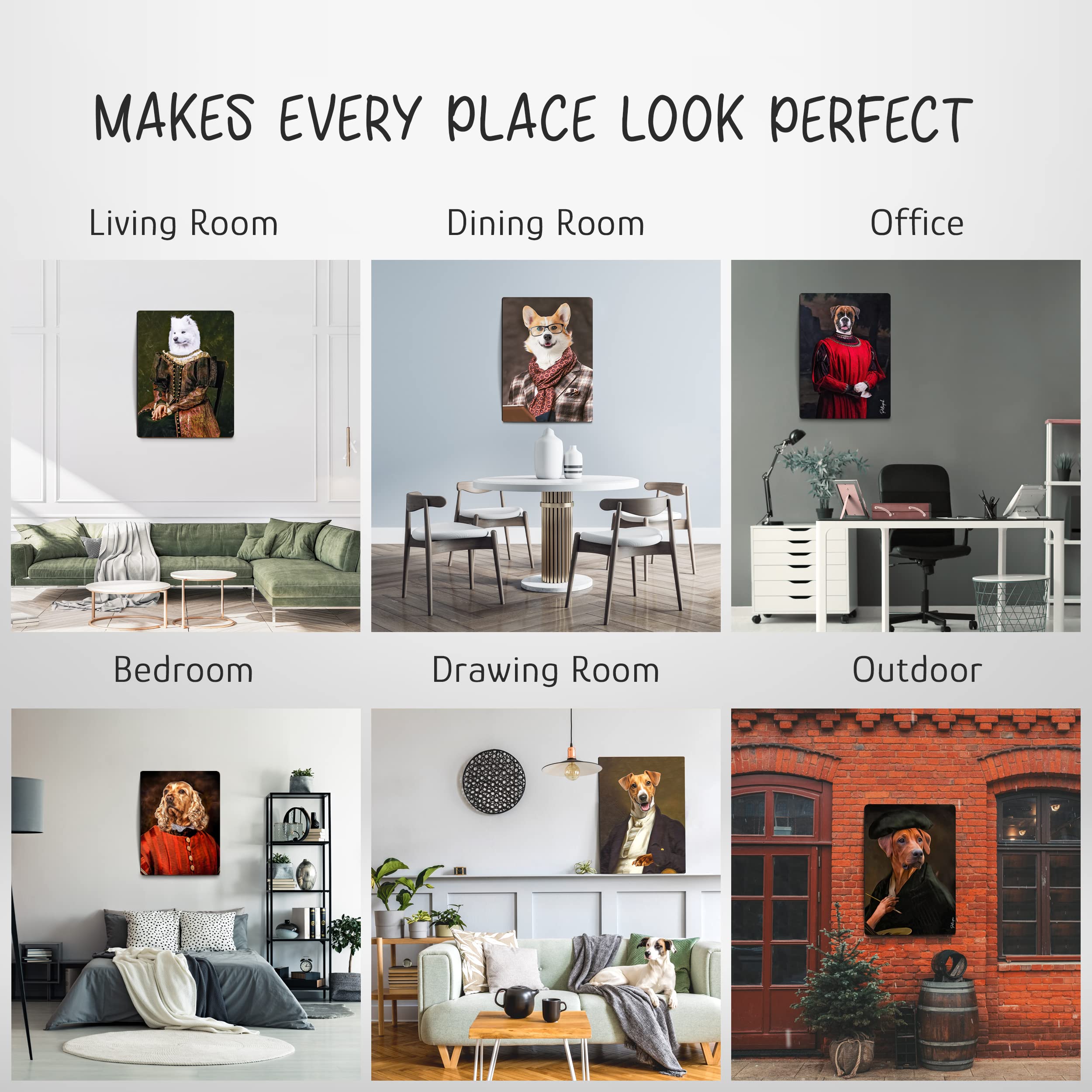 Custom Dog Portrait Prints - Personalized Pet Art with Your Dog's Photo - Framed Canvas Wall Art for Home Decor (18x24 Inch) - Perfect for Living Room, Bedroom & Gifts