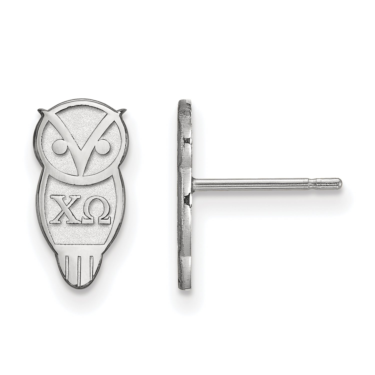 Chi Omega Sterling Silver Extra Small Post Earrings - Perfect for Sorority Gifts, Graduation & Everyday Wear