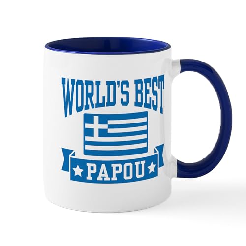 White/Navy Inside - World'S Best Papou