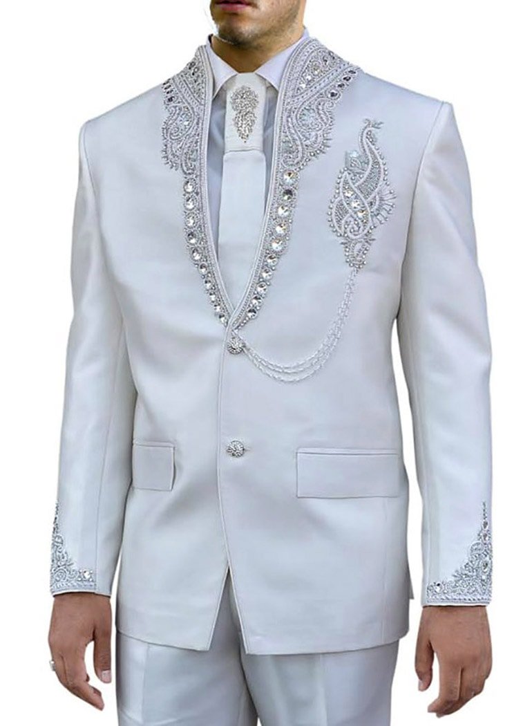 INMONARCH Men's Cream 4 Piece Jodhpuri Suit Set - Premium Designer Wedding & Engagement Sherwani (JO174) - Perfect for Indian Weddings, Festivals & Special Occasions